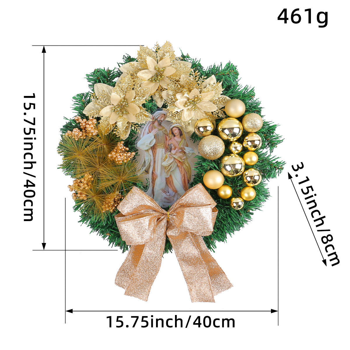 Christmas Light Wreath Door And Window Decoration Vine Ring